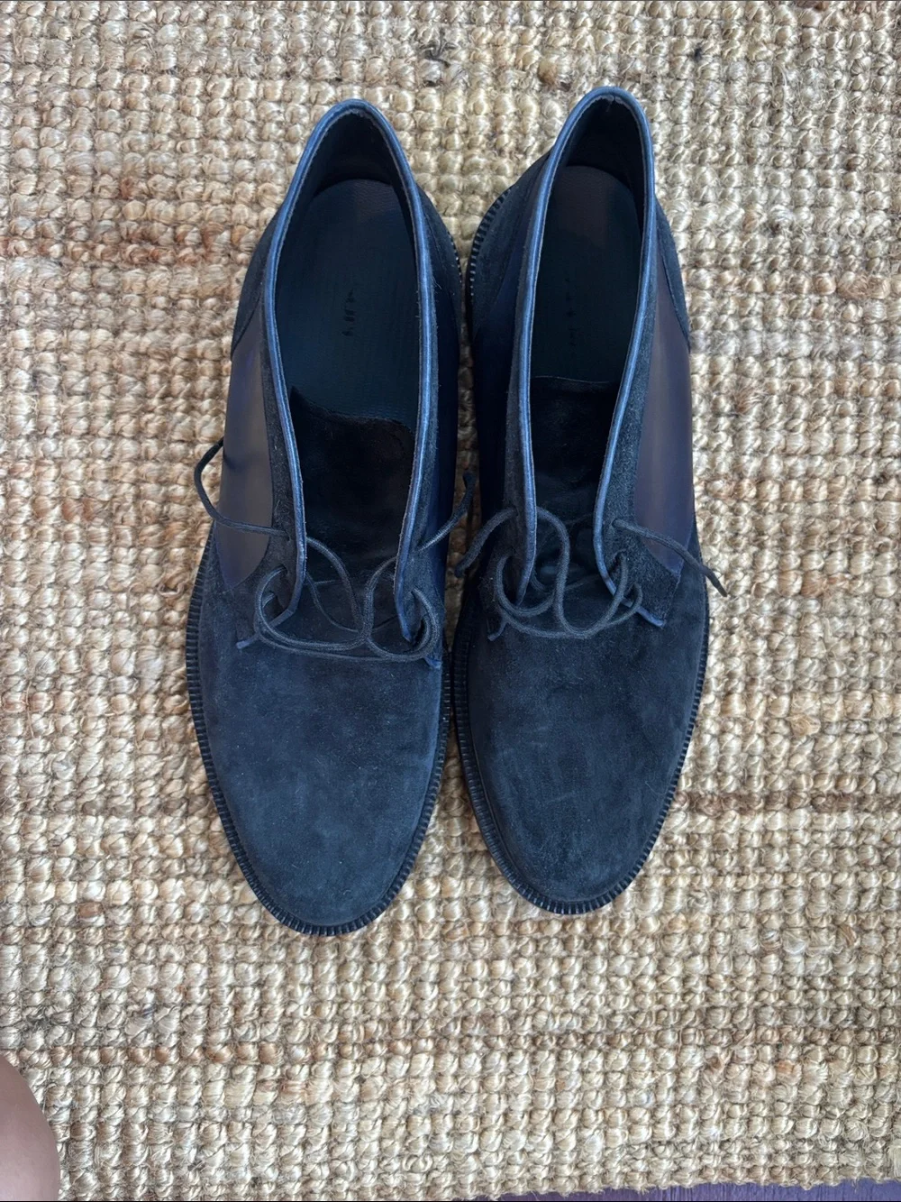 Ermenegildo Zegna Navy Suede Chukka Boots